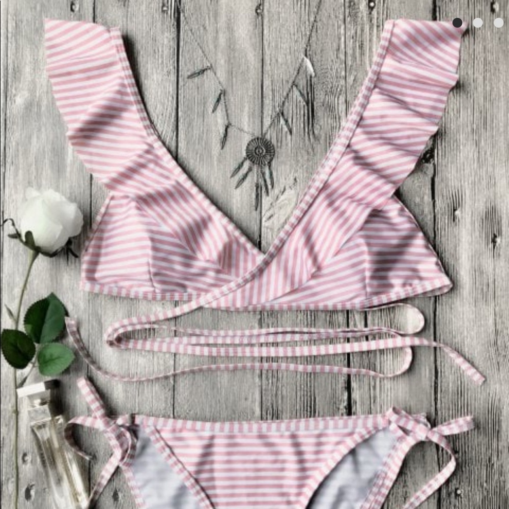 Pink Striped Bikini